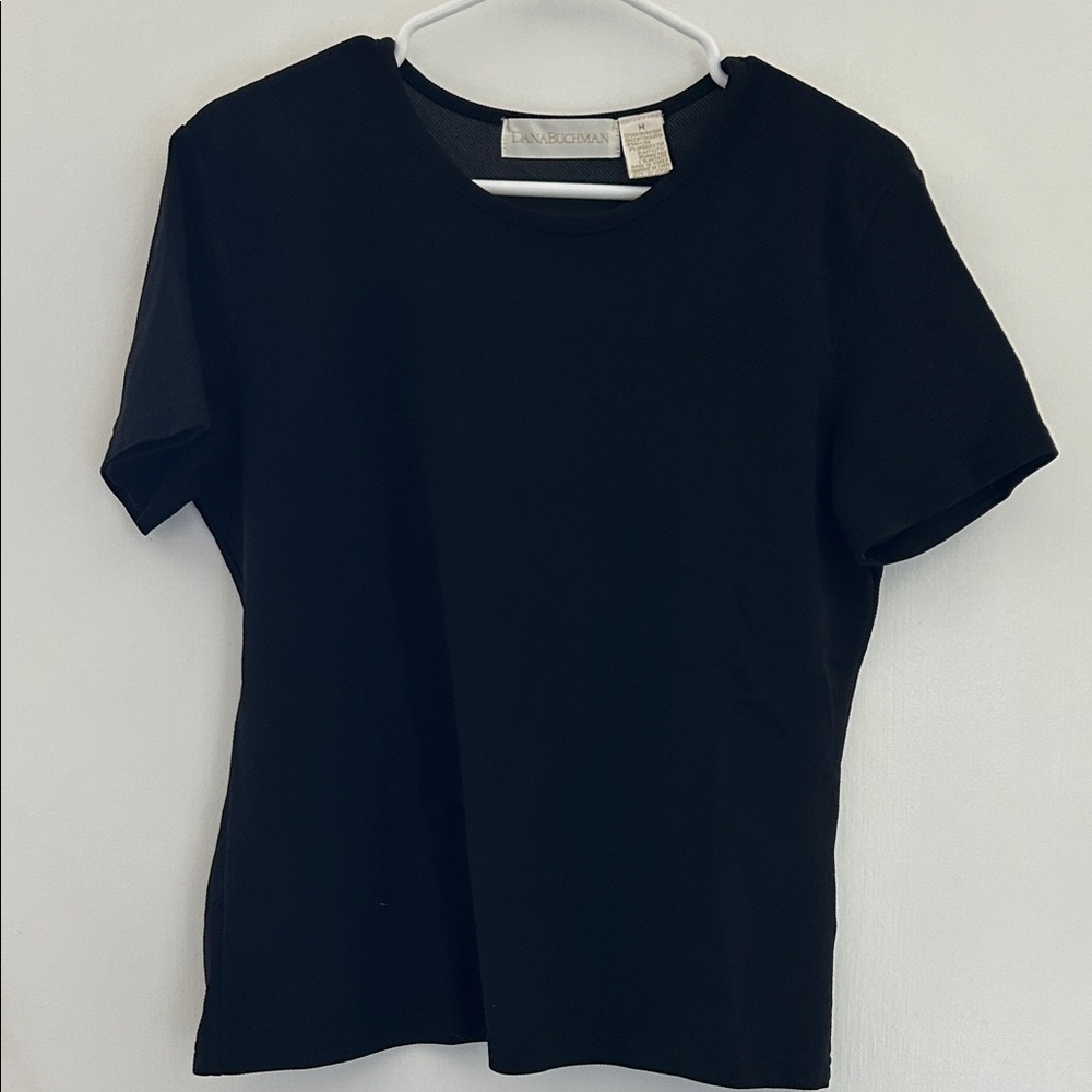 Dana Buchman Black Short Sleeve Tee